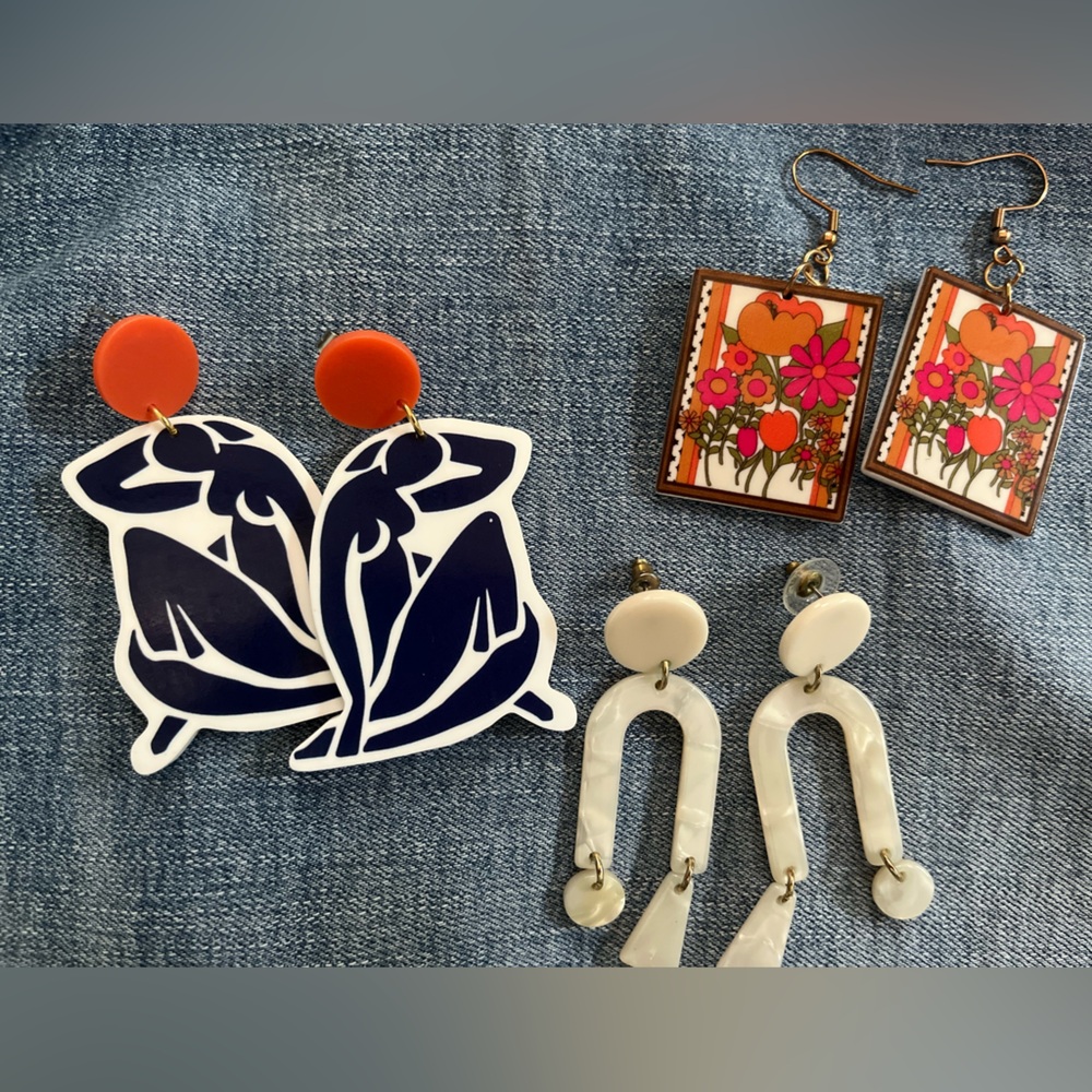 Colorful Statement Earrings Set